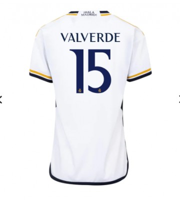 Real Madrid Federico Valverde #15 Replika Hjemmebanetrøje Dame 2023-24 Kortærmet